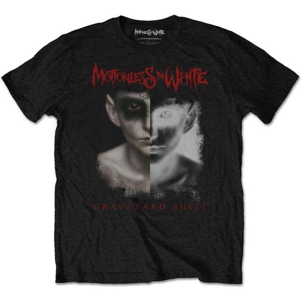 Motionless In White Unisex Adult Split Screen T-Shirt / Black